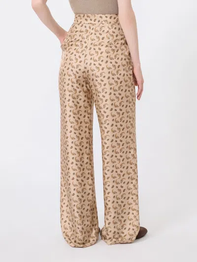 Max Mara Patterned Casual Pants In Brown