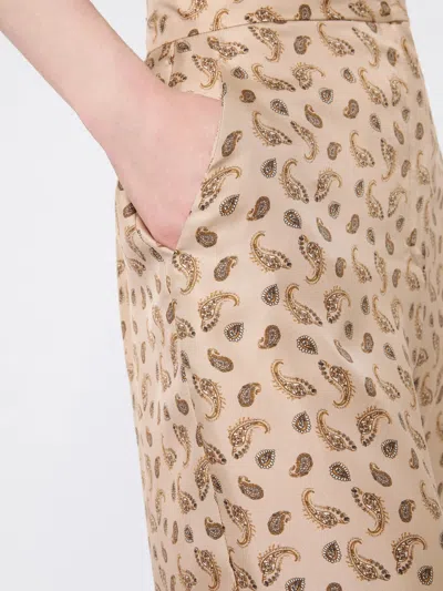 Max Mara Patterned Casual Pants In Brown