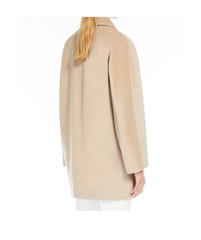 Max Mara Double-breasted Notched-lapel Coat In Neutral