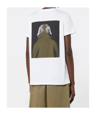 Max Mara Iconic Pattern Knit T-shirt In White