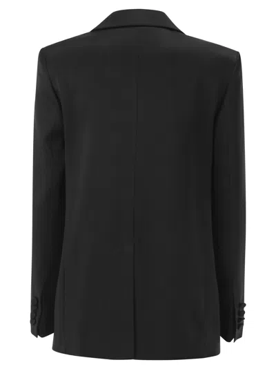 Max Mara Double-breasted Suit Jacket In Black