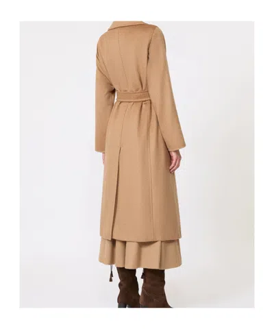 Max Mara Long-sleeved Coat In Brown