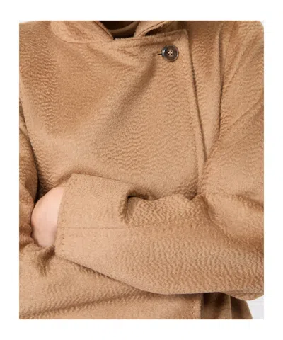 Max Mara Long-sleeved Coat In Brown