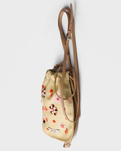 Prada Drawstring Clutch In Neutral