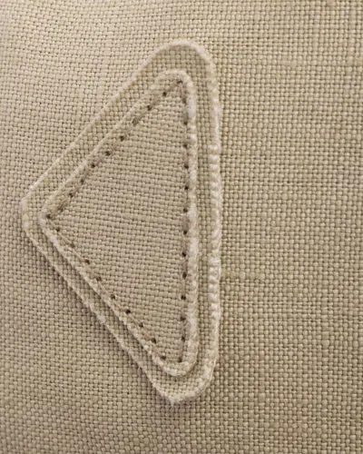 Prada Linen Baseball Cap In Neutral