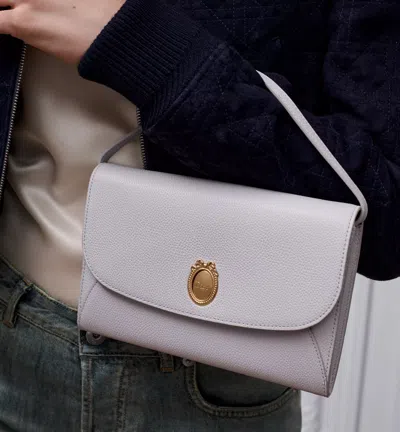 Dior Medaillon Envelope Pouch With Strap In White