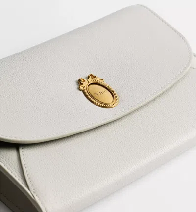 Dior Medaillon Envelope Pouch With Strap In White