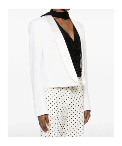 Tom Ford Wool Tuxedo Jacket In White