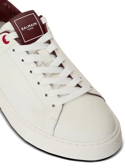 Balmain B-court Smooth Leather Trainers In Multi