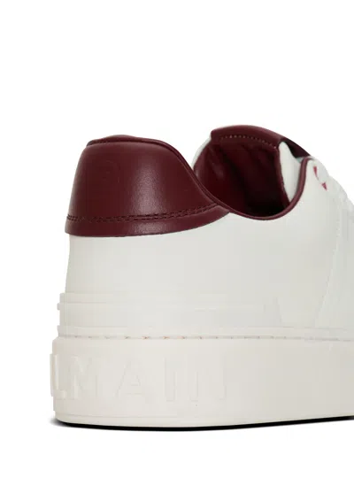 Balmain B-court Smooth Leather Trainers In Multi