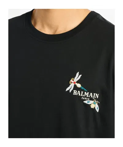 Balmain Insect T-shirt In Black