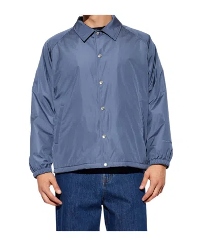 Jil Sander Press-stud Raglan-sleeve Jacket In Blue