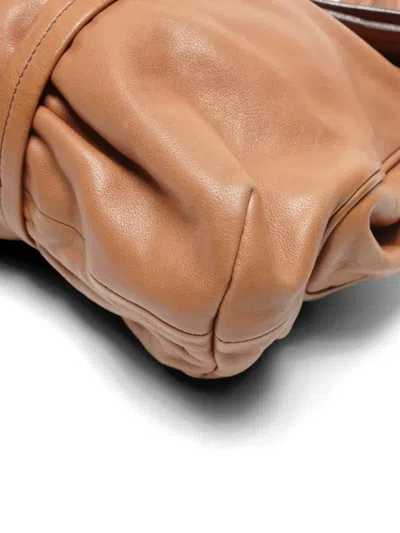 Pre-owned Prada 2000s Push-lock Shoulder Bag In Brown