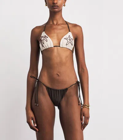 Zimmermann Beaded Mahon Triangle Bikini In Multi