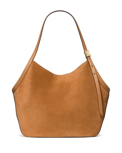 Kate Spade New York Deco Suede Tulip Tote Bag In Brown