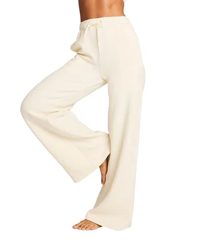 Negative Waffle Knit Stretch-cotton Track Pants In Neutral