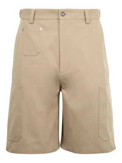 Givenchy Logo Cargo Shorts In Neutral