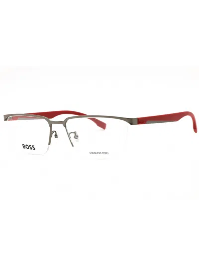 Hugo Boss Rectangle-frame Glasses In Red