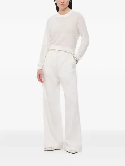 Another Tomorrow Fine-knit Long-sleeve Top In Neutral