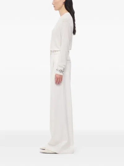 Another Tomorrow Fine-knit Long-sleeve Top In Neutral