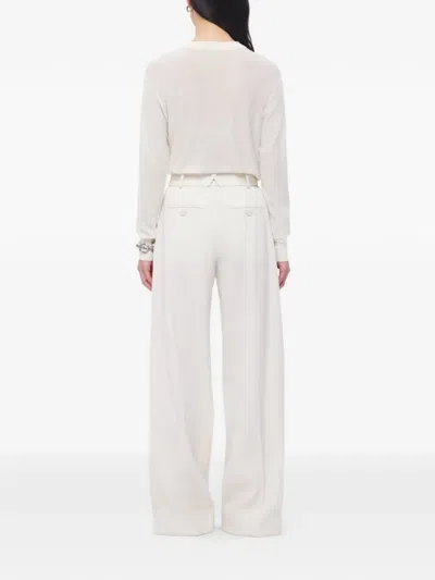 Another Tomorrow Fine-knit Long-sleeve Top In Neutral