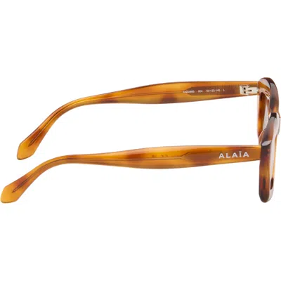 Alaïa Brown Rectangular Sunglasses In Brown