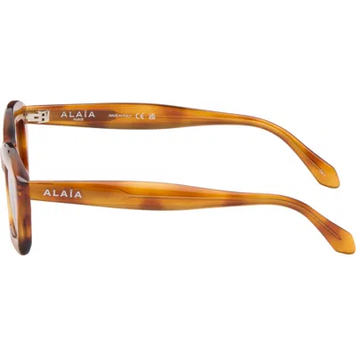 Alaïa Brown Rectangular Sunglasses In Brown
