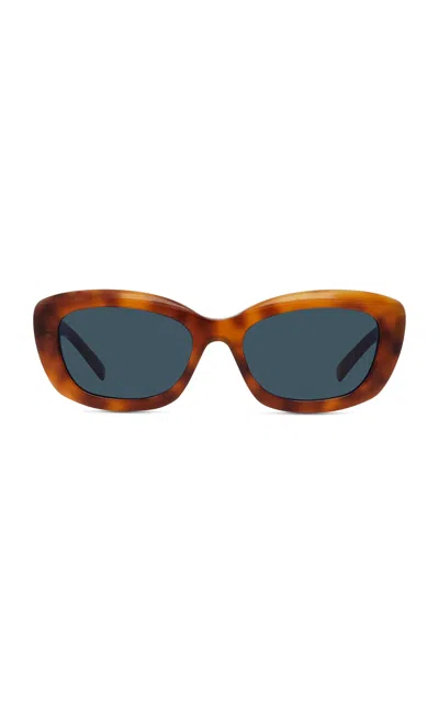 Givenchy Gv Day Rectangular Acetate Sunglasses In Brown
