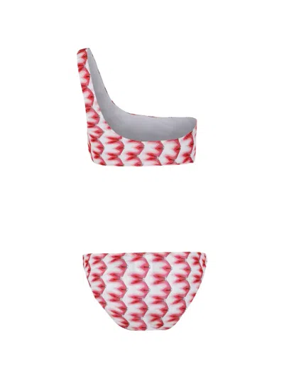 Missoni One-shoulder Zigzag Bikini In Pattern