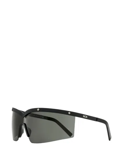 Mcm Geometric-stud Shield Sunglasses In Black
