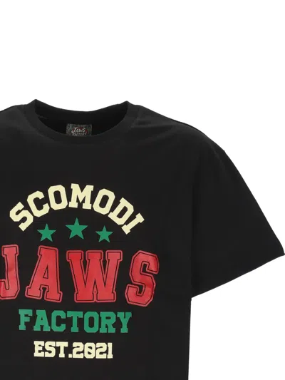 Jaws Scomodi Logo-print T-shirt In Black