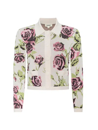 L'agence Western Toile Osiris Jacquard Cardigan In Gray