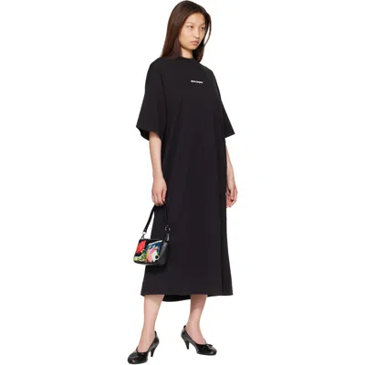 Palm Angels Milan La T-shirt Midi Dress In Black
