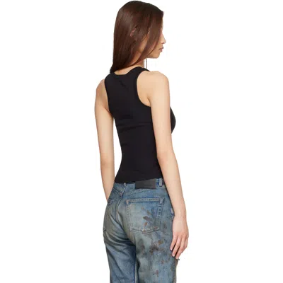 Palm Angels Classic Logo Fitted Tank Top In Black