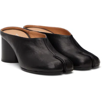 Maison Margiela Mule Tabi In Pelle In Black
