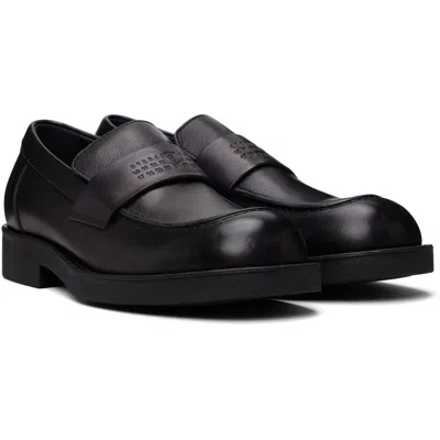Mm6 Maison Margiela Leather City Biker Loafers In Black