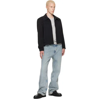 Second / Layer Second Layer Herman Contrast-stitch Twill Jacket In Black