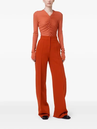 Another Tomorrow Long-sleeve T-shirt In Orange