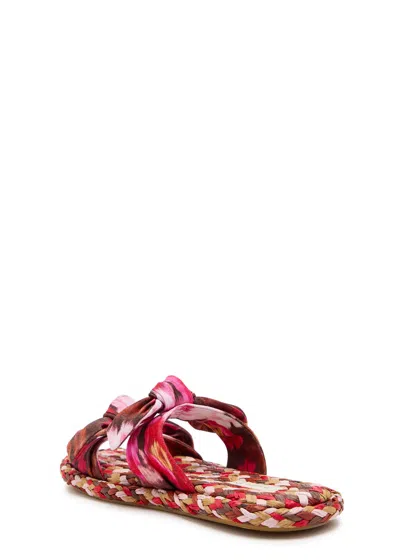 Zimmermann Carousel Printed Raffia Sliders In Multi