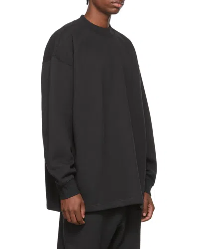 Essentials Logo-print Sweatshirt In Black