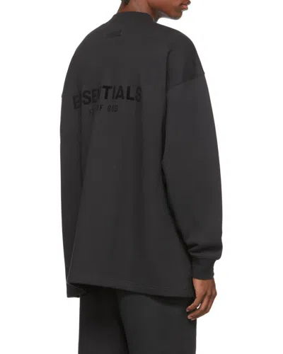 Essentials Logo-print Sweatshirt In Black