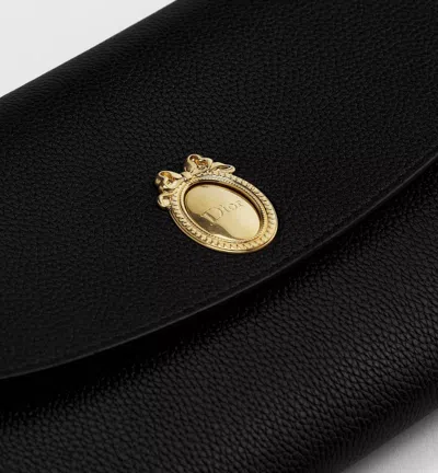 Dior Médaillon Envelope Pouch With Strap In Black