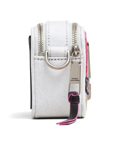 Marc Jacobs The Camp Snapshot Patchwork Shoulder Bag In White