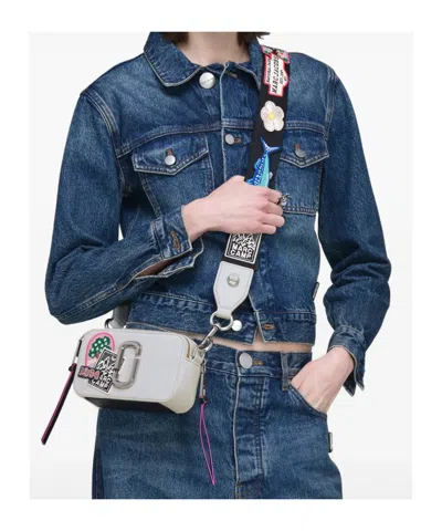 Marc Jacobs The Camp Snapshot Patchwork Shoulder Bag In White