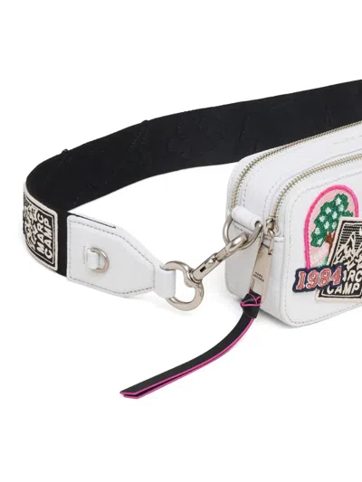 Marc Jacobs The Camp Snapshot Patchwork Shoulder Bag In White