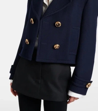 Balenciaga Double-breasted Wool Jacket In Multi