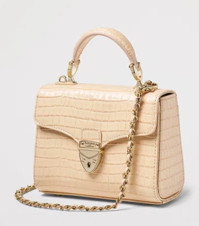 Aspinal Of London Womens Buttermilk Mayfair Patent-leather Top-handle Bag In Neutral