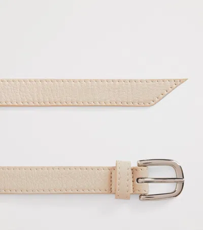 Eleventy Leather Belt In Neutral