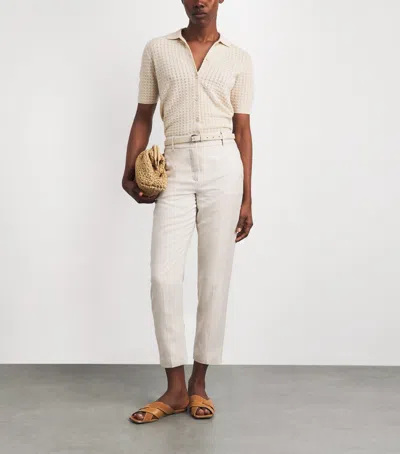 Eleventy Leather Belt In Neutral