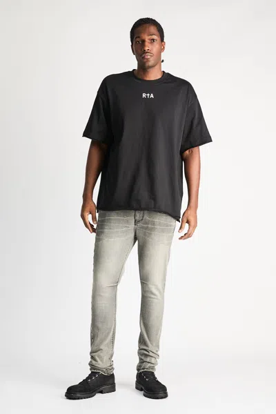 Rta Exodus Bryant Side Cross Skinny Jeans In Gray